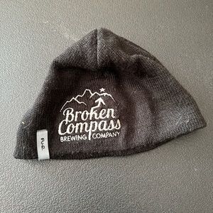 Broken compass brewery beanie.